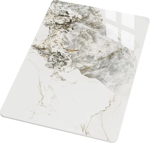 Vista 15 de Mesa rectangular de 23.6 x 11.8 pulgadas, mesa de piedra sinterizada negra, repuesto y cubierta de mármol para escritorio, resistente a los arañazos