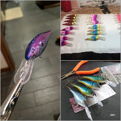 Vista 7 de 10 Señuelo en Blanco sin Pintar Minnow Crankbait de Agua Superior sin Labios Jerkbait Señuelos de Pesca