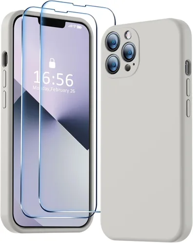 Vista 21 de BossKiss Funda compatible con iPhone 13 Pro, silicona de alta calidad mejorada [protección de cámara] [2 protectores de pantalla]