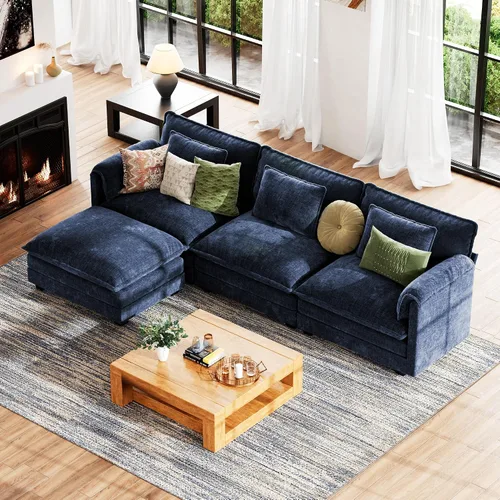 Vista 81 de ELUCHANG Sofá biplaza de 80 pulgadas, sofá modular modular de 2 asientos para sala de estar y apartamento, cómodo sofá tapizado de doble capa