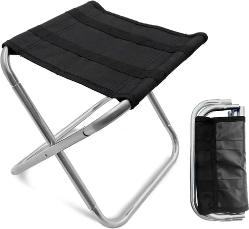 Vista 11 de Taburete Plegable Portátil, Taburete de Camping Tamaño Mini Portátil (Azul Grande)