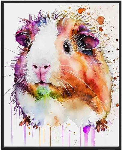 Vista 42 de WIldlife - Póster impreso de pez pescador, impresiones abstractas de animales de acuarela, obras de arte de naturaleza para sala de estar