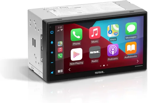Vista 8 de Sound Storm Laboratories DDCP62 Estéreo para automóvil - Apple CarPlay, doble Din, pantalla táctil capacitiva de 6.2 pulgadas, Bluetooth, sin