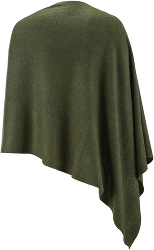 Vista 13 de Fomolom Ponchos para mujer, versátil, ligero, tejido sólido, chal envolvente, bufanda, accesorios para mujer