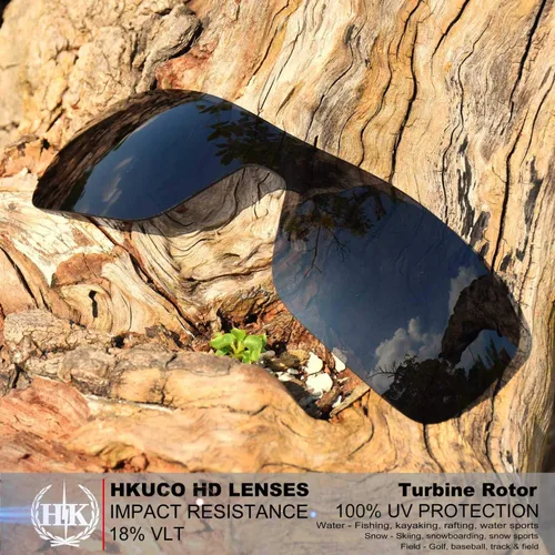 Vista 2 de HKUCO Lentes de repuesto para hombre Oakley Turbine Rotor
