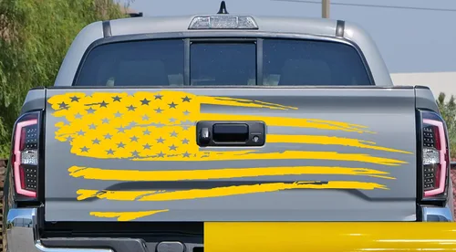 Vista 11 de Adhesivo adhesivo para puerta trasera o ventana de la puerta trasera de Estados Unidos para puerta trasera o camioneta, se adapta a Toyota Tacoma