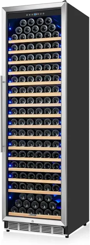 Vista 18 de Mini Refrigerador de Vino, Refrigerador Enfriador de Vino de 12 Botellas, Bodega de Vino Independiente para Vino Rojo y Blanco, Control