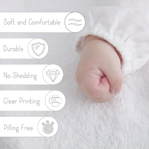 Vista 7 de Artsadd Mantas personalizadas con nombre para bebés niños y niñas, mantas de bebé personalizadas con nombre, manta personalizada para niños