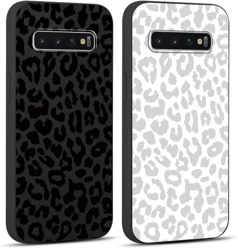 Vista 73 de Pack de 2 fundas con estampado de guepardo para Samsung Galaxy A03s 4G de 6.5", fundas de diseño de patrón de leopardo de lujo, de silicona suave