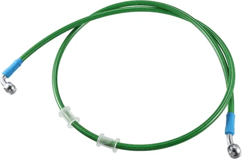Vista 25 de X AUTOHAUX 31.5 in AN3 M10 Línea de freno hidráulico para coche, manguera de aceite, 28 ° 90 ° acero inoxidable para coche, motocicleta, motocross