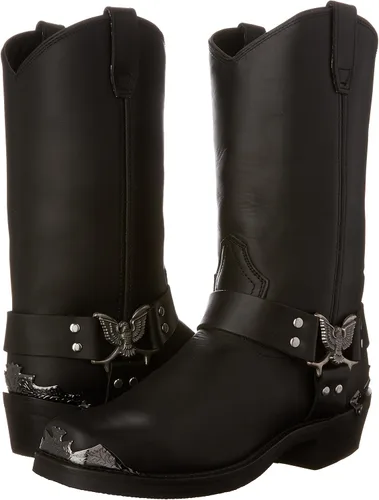 Vista 8 de Dingo Botas de arnés Chopper para hombre, Negro