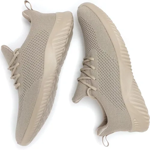 Vista 7 de Wrezatro Zapatos para caminar para hombre, ultraligeros, transpirables, antideslizantes, informales, de moda, de malla, para entrenamiento, deportes