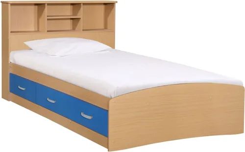 Vista 6 de Better Home Products Cama de madera California con capitanes individuales en haya Hayedo