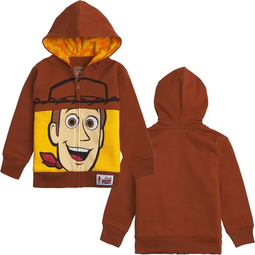 Vista 3 de Disney Toy Story Big Face - Sudaderas con capucha y cremallera de personajes Buzz Lightyear, Sheriff Woody Niños y niñas, talla unisex