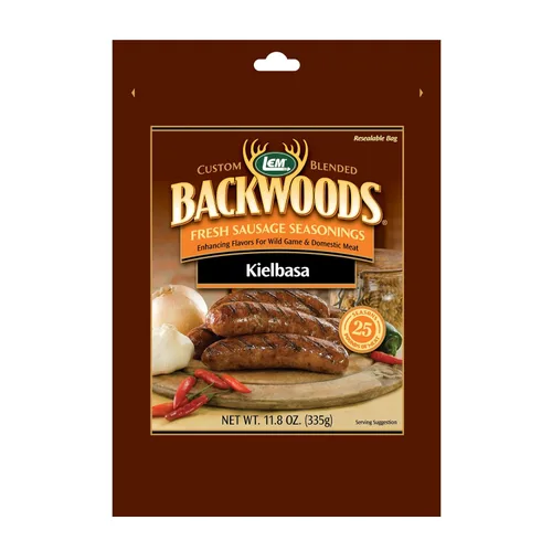 Vista 8 de LEM Backwoods Bratwurst - Condimento para salchichas frescas, 25 libras