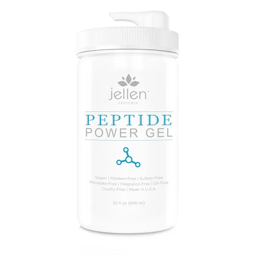 Vista 4 de Gel facial conductor, alimentado por péptidos, ácido hialurónico, DMAE, aloe vera orgánico certificado, para tratamiento facial galvánico