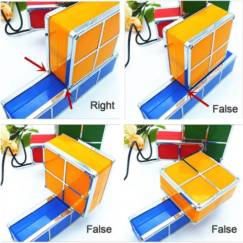 Vista 5 de 7 piezas apilables de luz nocturna 3D rompecabezas de juguete de 7 colores bloques mágicos de inducción entrelazados LED novedad lámpara