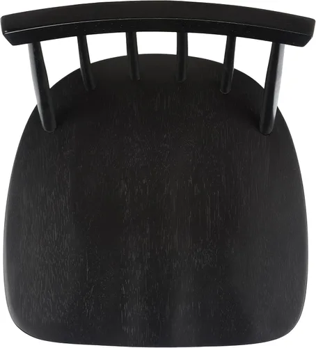 Vista 6 de Safavieh Home Collection May Farmhouse - Taburete de madera maciza con husillo negro de 25 pulgadas