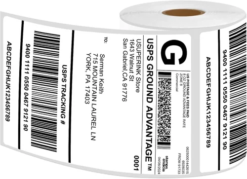 Vista 3 de USUPERINK 6 rollos (270 etiquetas/rollo) compatibles con Brother RD-S02U1 RDS02U1 - Etiquetas de papel blanco con dirección estándar, 4 x 6