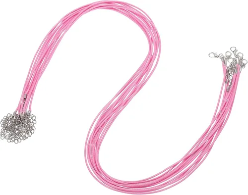 Vista 33 de MECCANIXITY 10 cordones de collar encerado de 18 pulgadas, cadena de collar a granel con cierre de 0.059 in de cuerda de cuero encerado para hacer