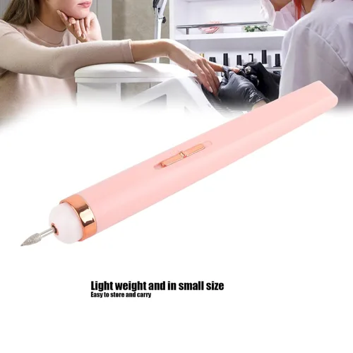 Vista 4 de Kit de taladro eléctrico para uñas, kit de manicura inalámbrico recargable, pulidor de uñas portátil con luz (01)