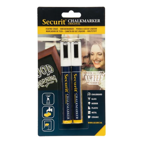 Vista 3 de Securit Chalkmarker Original BLSMA510WT (2PK-Marcador Blanco)