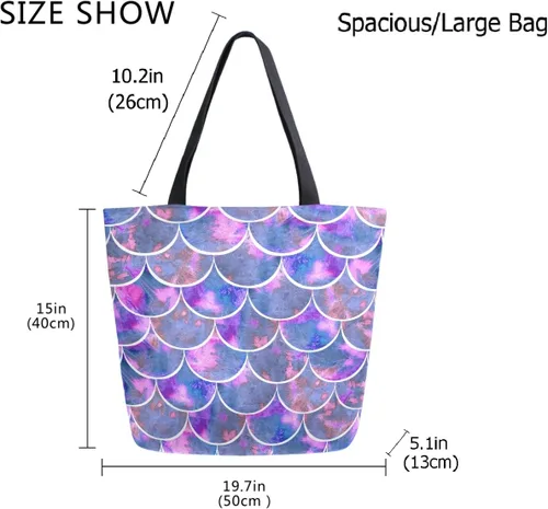 Vista 3 de Bolso de hombro extra grande con estampado de estilo de moda para viajes en la playa, fin de semana, gimnasio, compras de comestibles