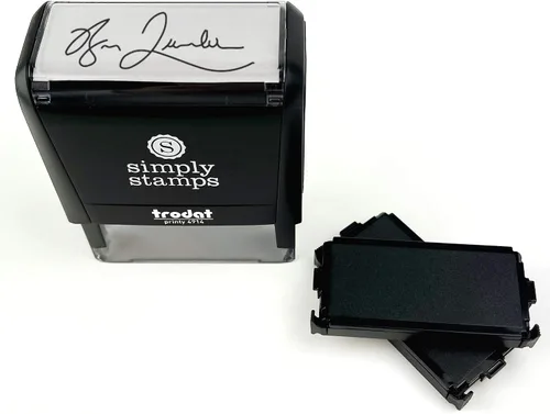 Vista 8 de Sello de firma personalizado con tinta extra Varios colores (negro)