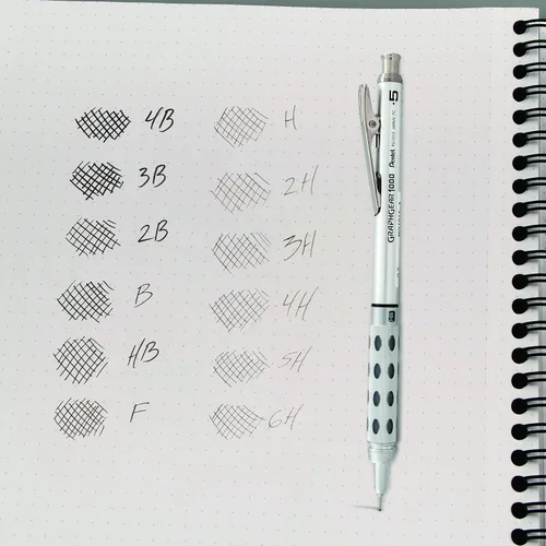 Vista 7 de Pentel Super Hi-Polymer - Recambio de plomo, 0.020 in, fino, 4B, 144 piezas de plomo (C505-4B)