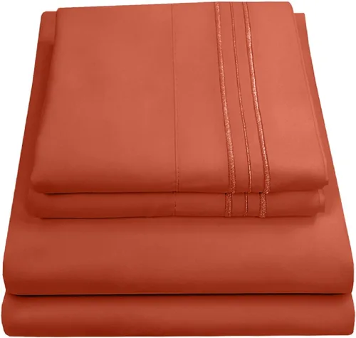Vista 44 de Juego de sábanas extrasuaves de tamaño individual, ropa de cama transpirable y lujosa con correas elásticas integradas para las esquinas, colección