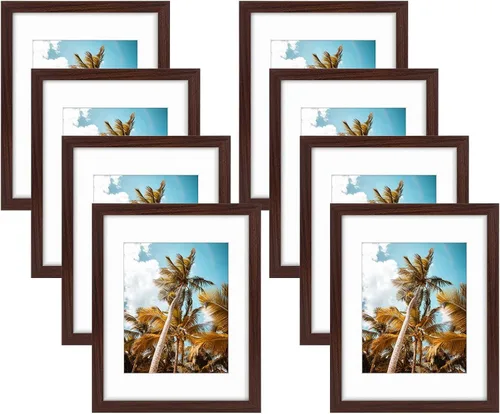 Vista 37 de Frametory, Marco de fotos de 11 x 14 pulgadas con paspartú para fotos de 8 x 10 pulgadas, moldeado ancho de vidrio de alta definición, accesorios