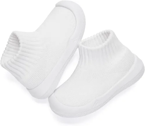 Vista 5 de Eashi Zapatos antideslizantes para bebés, niño o niña, para caminar interiores y exteriores. Zapatos de piel con suela transpirable y elástica