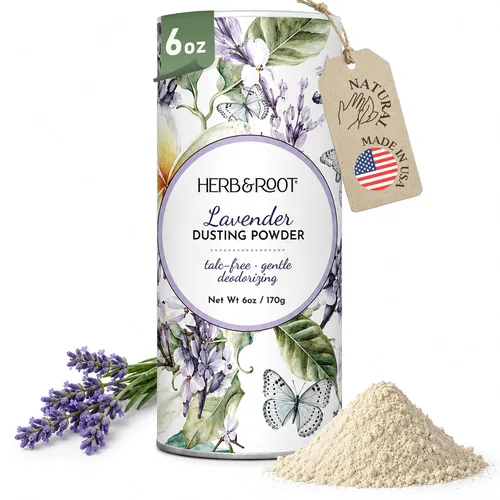 Vista 11 de Herb & Root Talc Free Body Dusting Powders. Rose, Vanila, Sandalwood, Lavender, Jasmine, and Gift Sets (Full Size, Jasmine)
