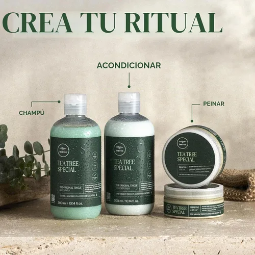 Vista 11 de Crema moldeadora Tea Tree, crema para peinar el cabello, fijación duradera, acabado mate, para todo tipo de cabello