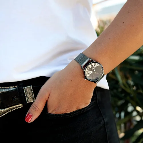 Vista 2 de Nine West Reloj de pulsera para mujer, Movimiento de cuarzo., PlateadoPlomizo