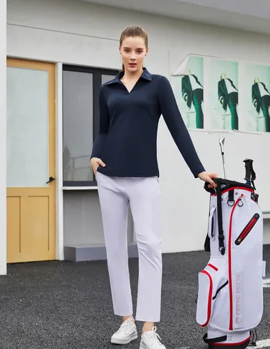 Vista 3 de JACK SMITH Women Collared Polo Shirts Long Sleeve Workout Tops for Running Hiking Exercise