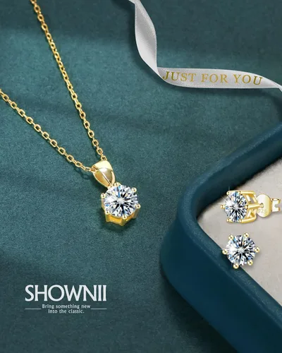 Vista 6 de SHOWNII Aretes de moissanita de plata de ley 925, aretes de diamante con certificado de moissanita de 1 unidad2 ct para mujeres, hombres, niñas