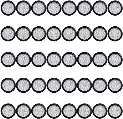 Vista 22 de Kit de tapones de cableado con cubierta de hule para luz trasera LED redonda de 4", 12 ledes, para RV, camioneta