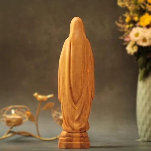 Vista 5 de 11.8 Inches Our Lady of Lourdes Catholic Icons Handmade Our Lady Statue Religious Gifts Our Lady of Guadalupe Catholic Art Mothers Day Gifts