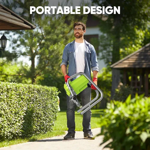 Vista 7 de Pulverizador de pintura sin aire de 1200 W, pistola pulverizadora de pintura de alta eficiencia de 3300 PSI, sin adelgazamiento, con varilla