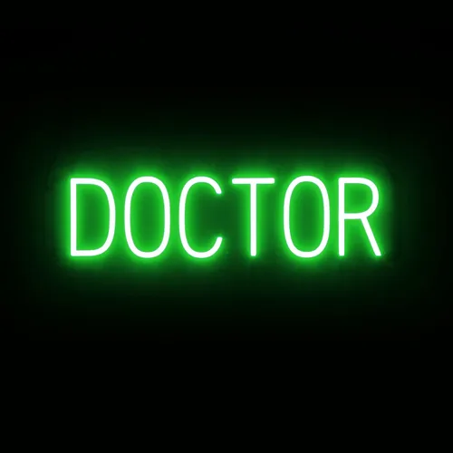 Vista 52 de SpellBrite LED Neon ER Sign for Business - Blue, 9" x 6" Azul