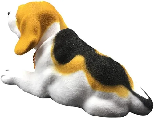 Vista 4 de Adorno de cabeza agitadora de animales de automóvil cabeza de bobbing perro bonita decoración de pasteles de resina de dibujos animados diseño