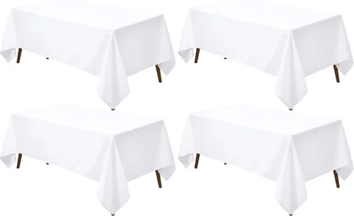 Vista 62 de Utopia Kitchen Mantel rectangular, 1 paquete, mantel lavable a máquina, mantel de poliéster para comedor, fiestas de bufé, pícnics, eventos, bodas