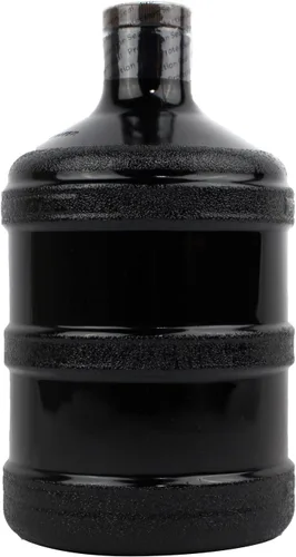 Vista 2 de H8O® botella de agua redonda de 1 galón sin BPA con tapa de 48 mm (negra)