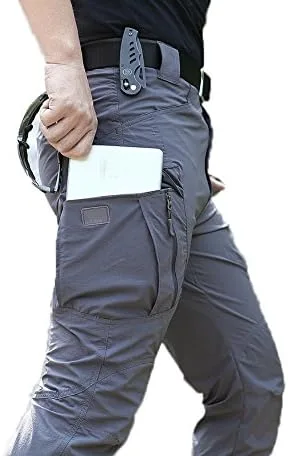 Vista 6 de TACVASEN Pantalones militares de senderismo para hombre, de secado rápido, repelente al agua, de asalto, con 8 bolsillos