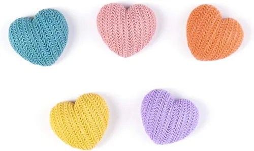 Vista 3 de 100 dijes de plástico con forma de corazón pequeño, estrella, flor, lazo, forma redonda, cuadrada, cuentas de plástico, adornos de cabujones