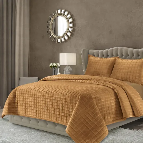 Vista 14 de Tribeca Living FLORENCEQUIKISI - Juego de acolchado Florencia, de terciopelo, sólido, tamaño grande), Negro, gemelo