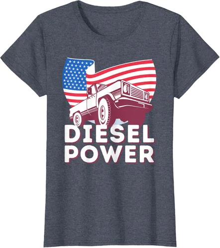 Vista 34 de Diesel Power American Flag - Camiseta de camioneta de mecánico diésel, Negro, S