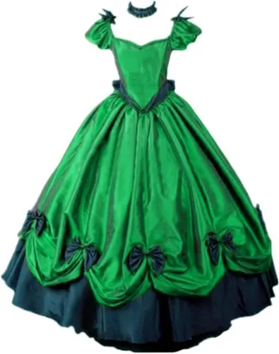 Vista 4 de HS-LK Disfraz de la Bella del Sur para mujer, vestido de baile rococó, vestido gótico victoriano
