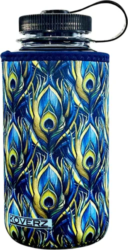 Vista 14 de Funda de neopreno para botella de agua Koverz, funda de neopreno, se ajusta a botellas de agua de 24-30 oz, lavable y reutilizable, tamaño grande